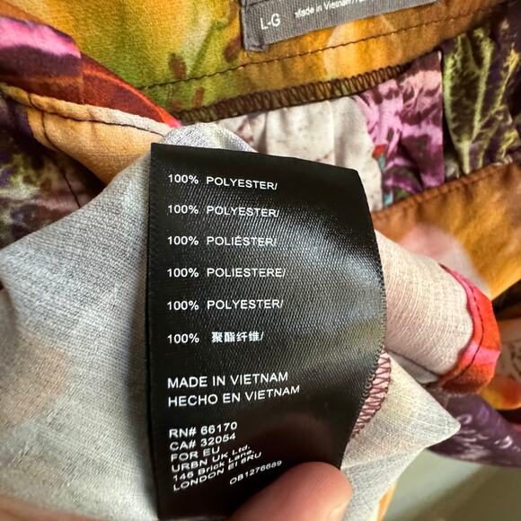 Urban Outfitters UO Lumi Floral Print Mini Dress Graphic Slip Dress Sz L Y2K - Picture 7 of 8